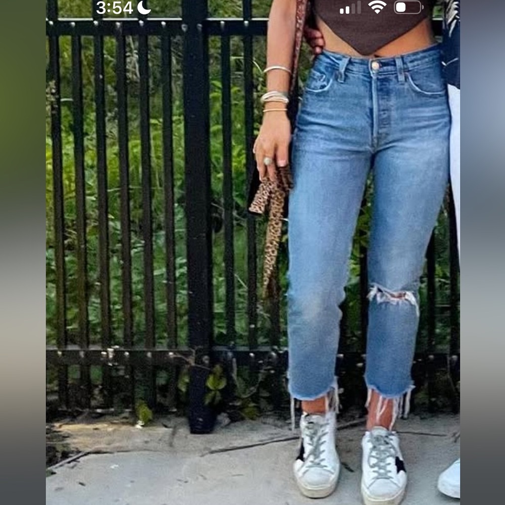 Levi 501 cropped jeans